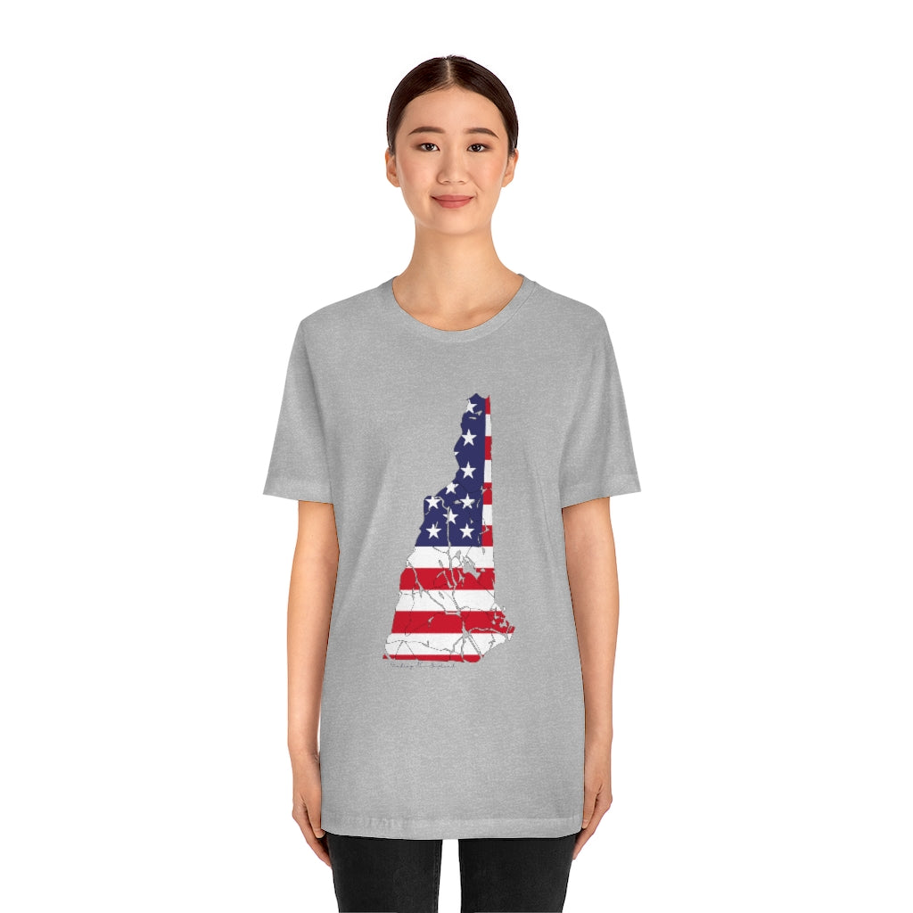 New Hampshire American flag hoodie, tee shirts, shirts, apparel, sweatshirts, mugs and gifts. Proceeds go to help build Finding Connecticut and the Finding New England Brand • New Hampshire apparel • Free USA shipping on all products. 