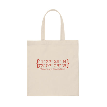 Waterbury Coordinates Canvas Tote Bag