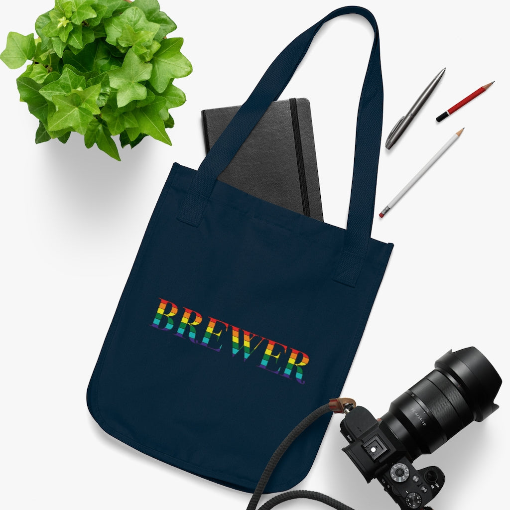 Brewer Rainbow Organic Canvas Tote Bag