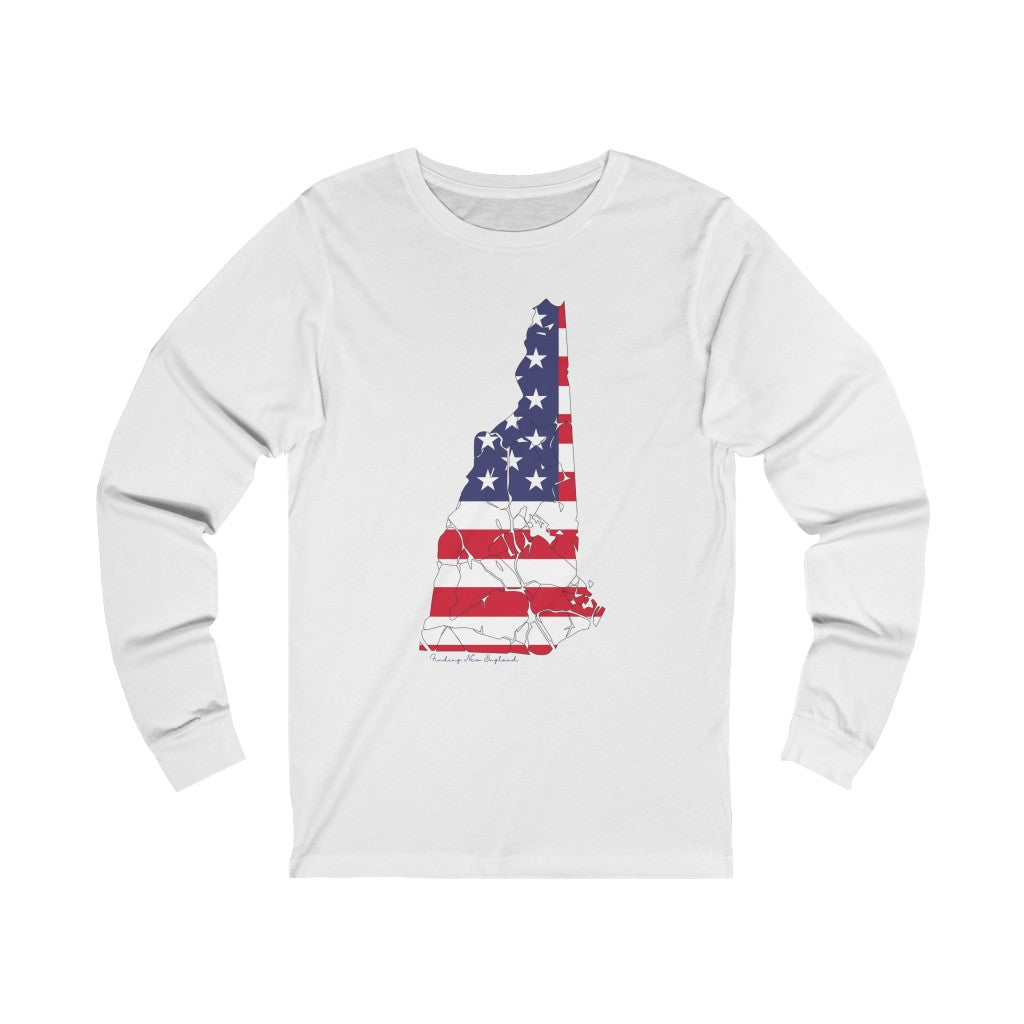 New Hampshire American flag hoodie, tee shirts, shirts, apparel, sweatshirts, mugs and gifts. Proceeds go to help build Finding Connecticut and the Finding New England Brand • New Hampshire apparel • Free USA shipping on all products. 