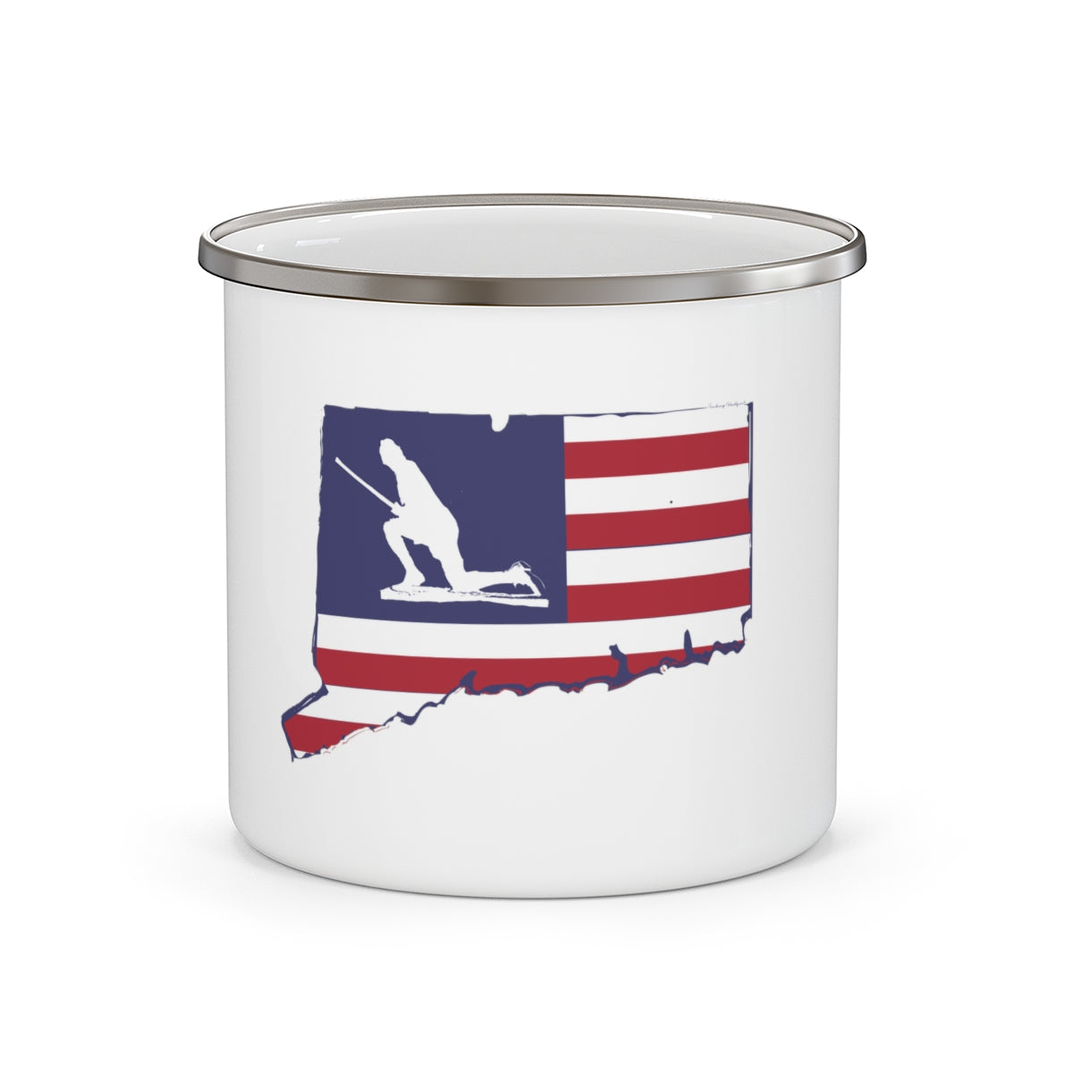 wesptort ct mug. minuteman westport connecticut camping mug