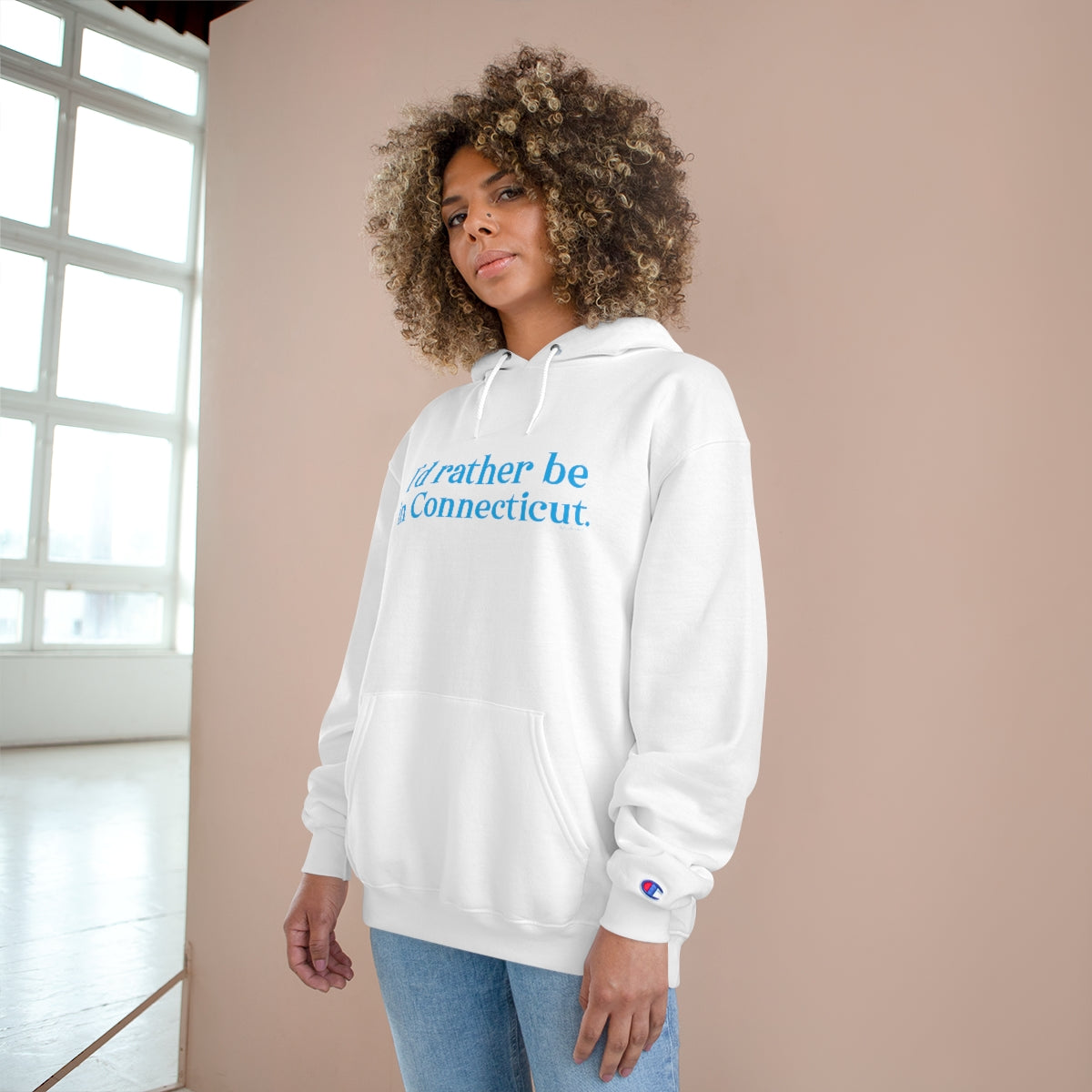 I'd rather be in Connecticut. Champion Hoodie