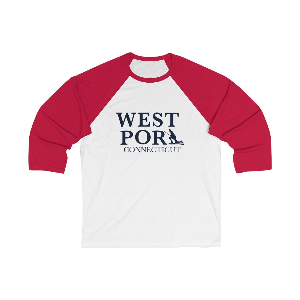  Westport Connecticut  Unisex 3/4 Sleeve Baseball Tee