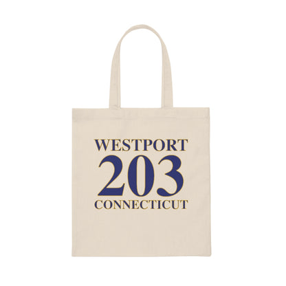 203 Westport Connecticut Canvas Tote Bag 