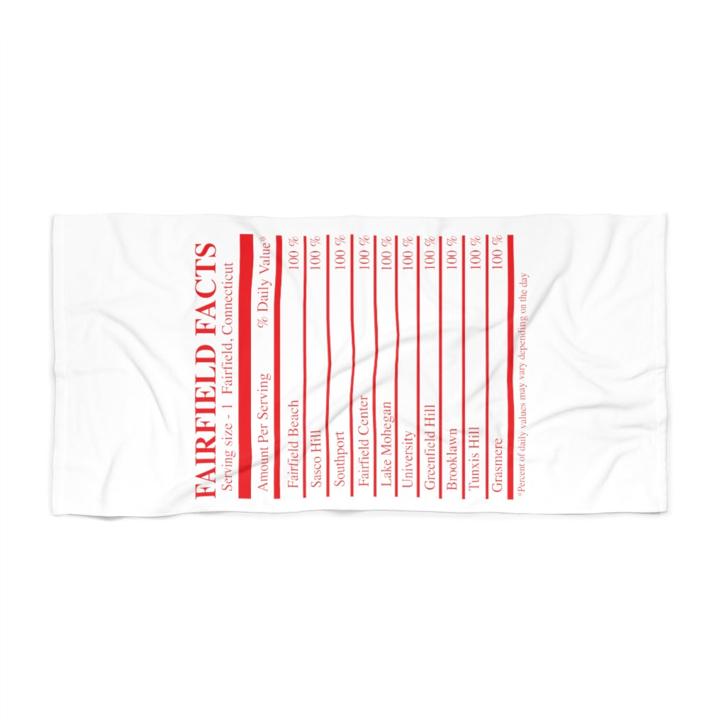 Fairfield Facts Beach Towel