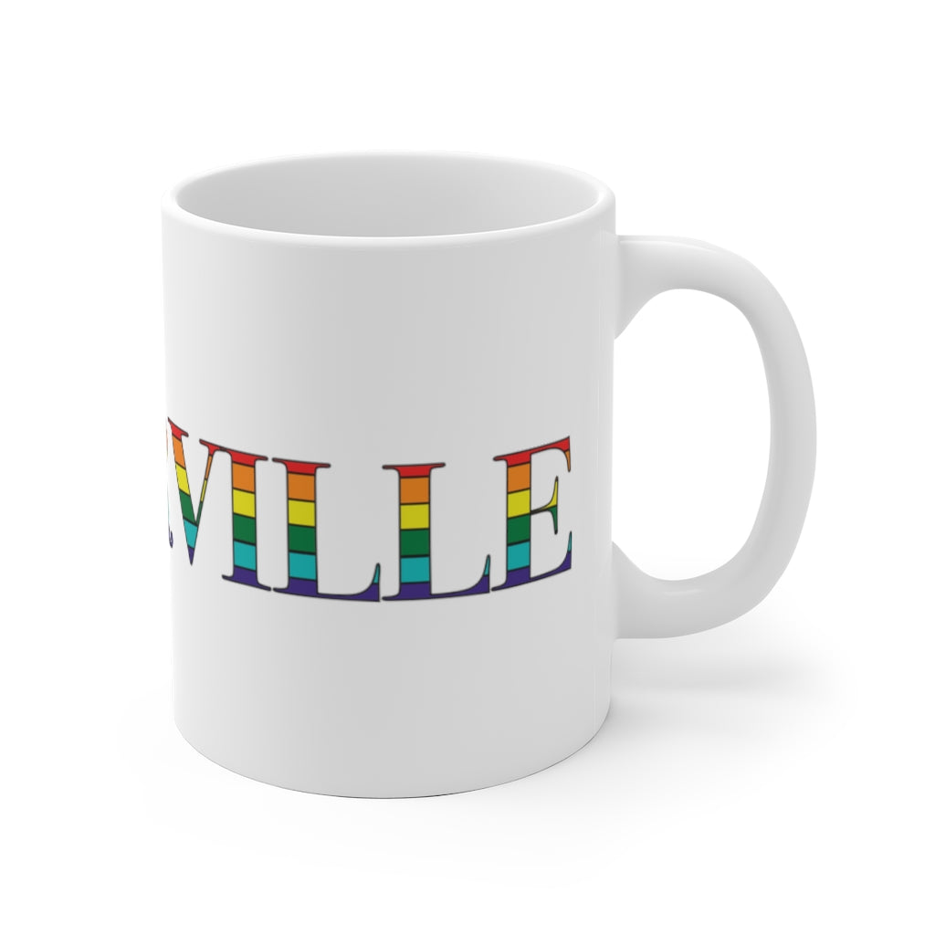 Waterville Rainbow White Ceramic Mug