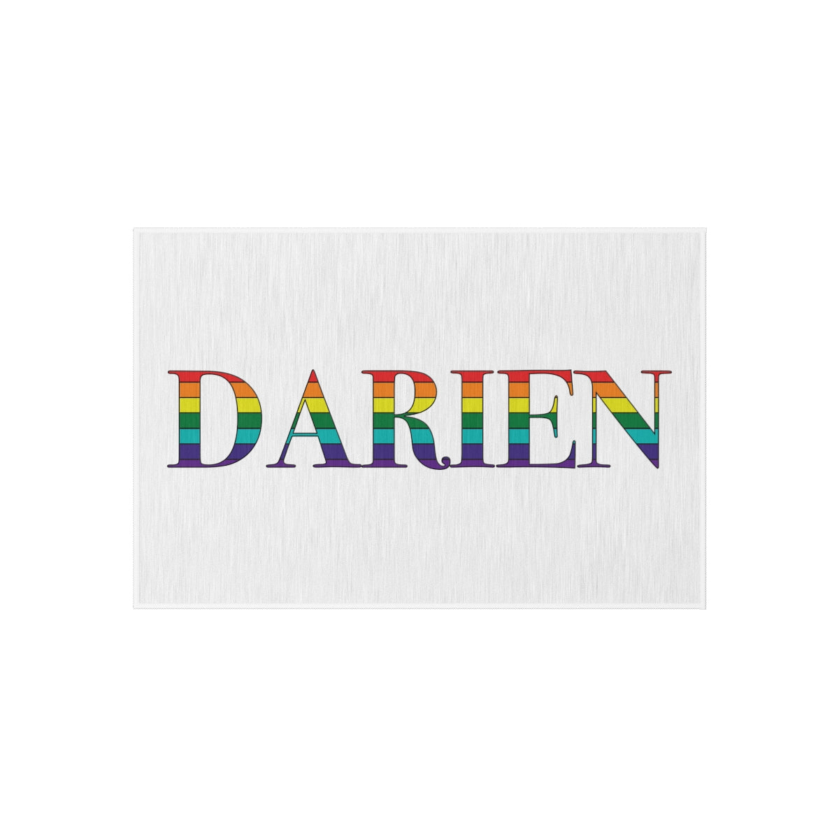 Darien ct rainbow pride outdoor rug