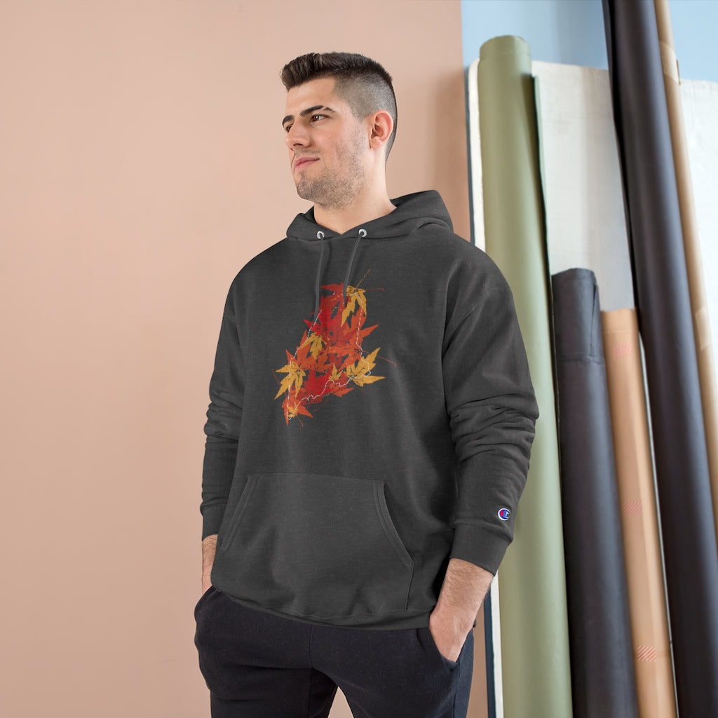 Maine Leaves Champion Hoodie