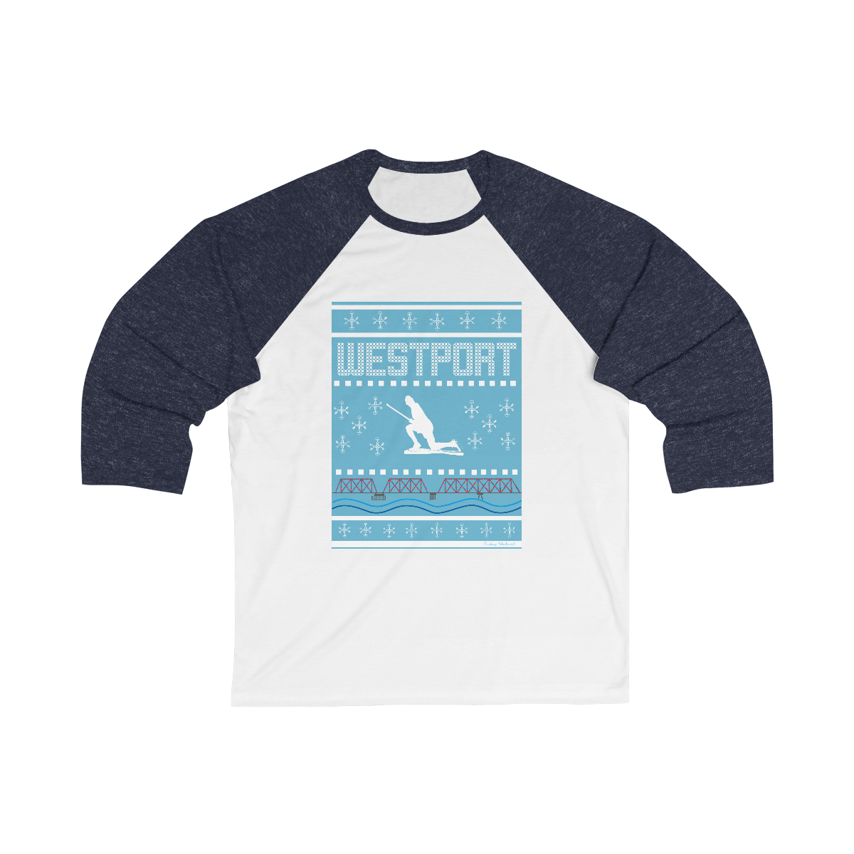 Westport Ugly Holiday Unisex 3\4 Sleeve Baseball Tee