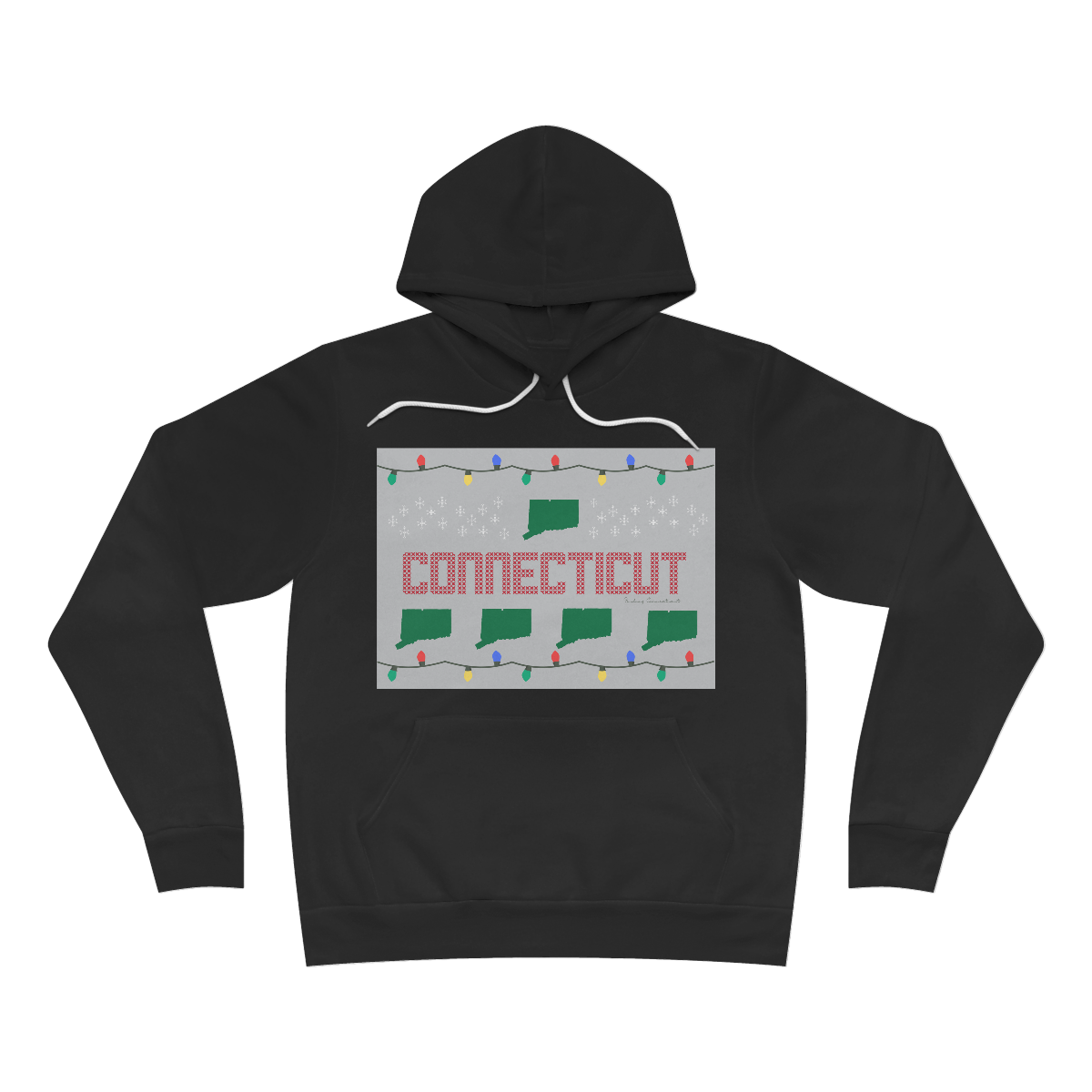 connecticut ugly holiday hooded sweatshirt hoodie