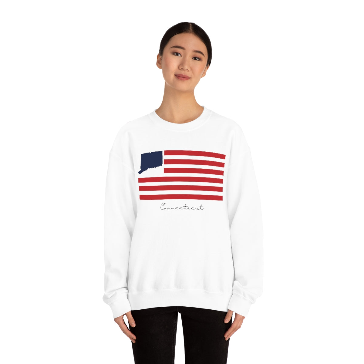 Connecticut Flag Unisex Heavy Blend™ Crewneck Sweatshirt