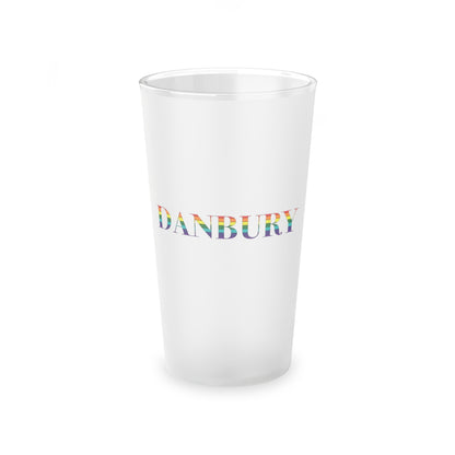 Danbury rainbow pint glass, danbury ct pride