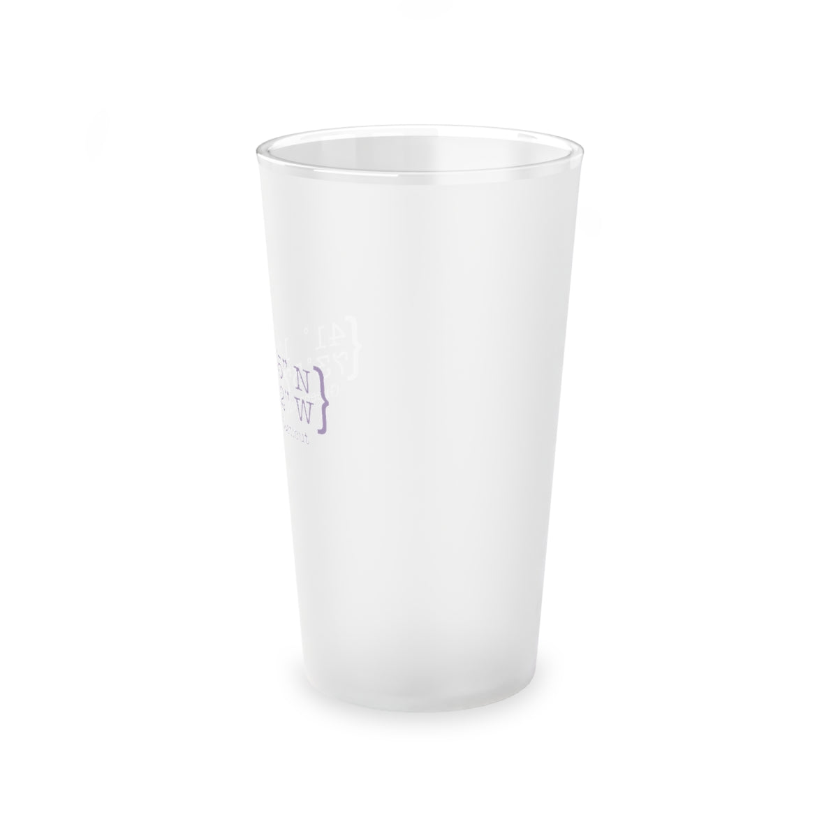 Greenwich Coordinates Frosted Pint Glass, 16oz