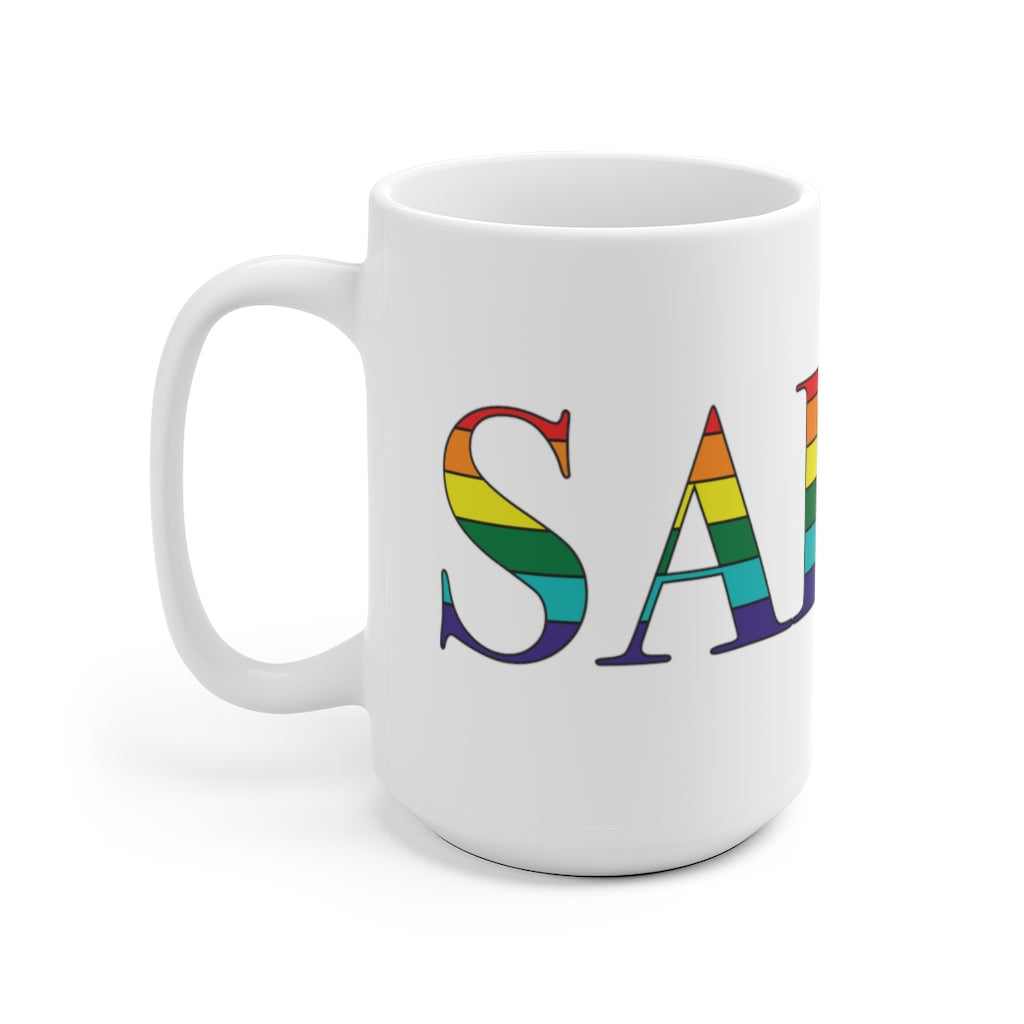 Salem Rainbow White Ceramic Mug