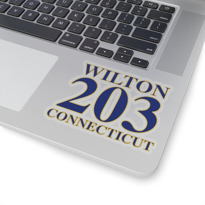 Wilton 203 Connecticut Kiss-Cut Stickers