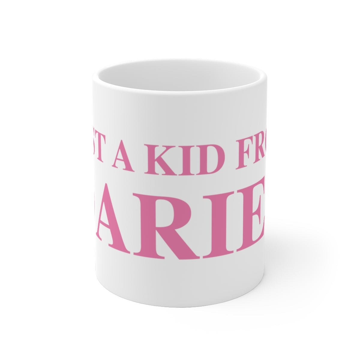 Just a kid from Darien White Ceramic Mug