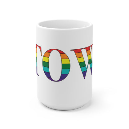 Stowe Rainbow White Ceramic Mug