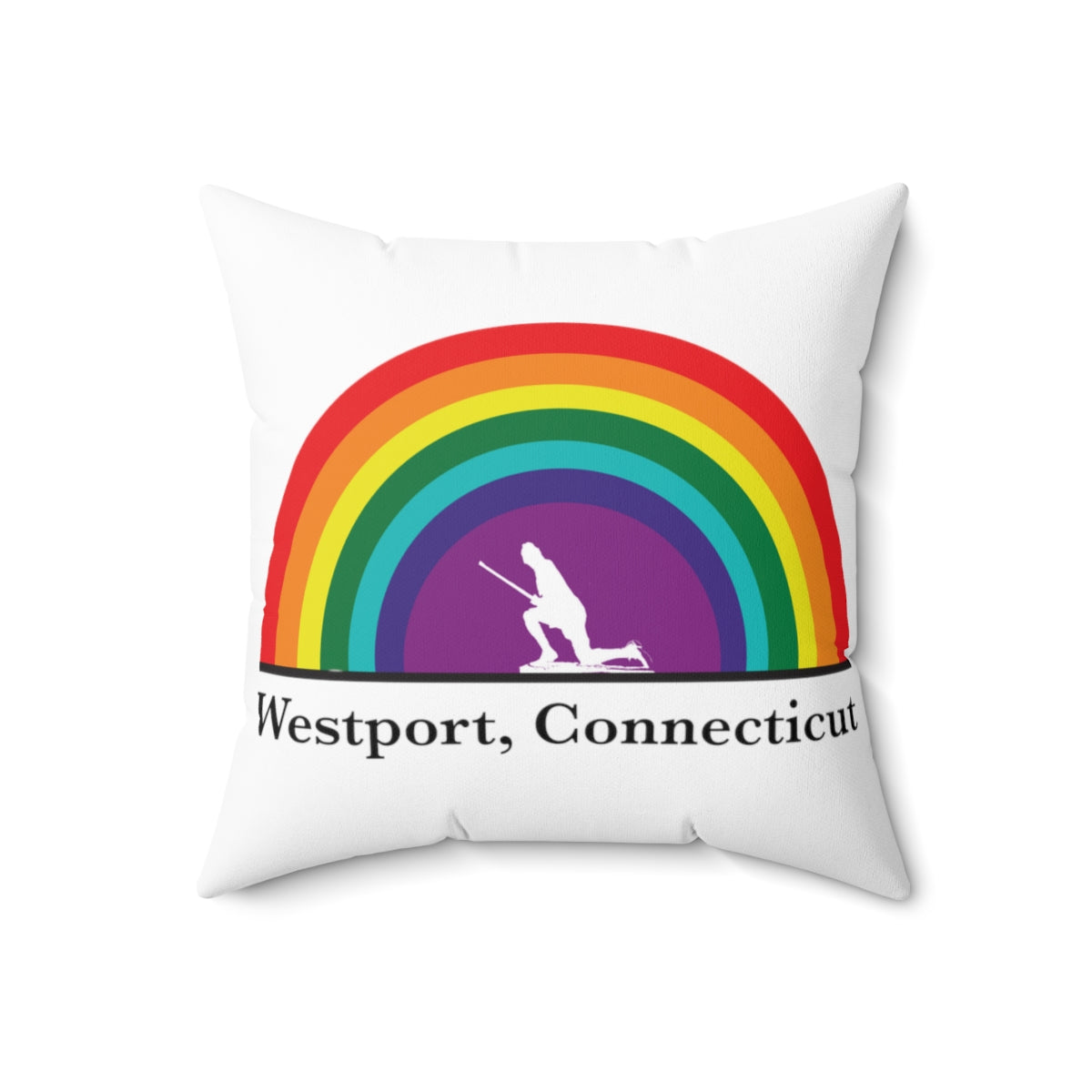 Minuteman Rainbow Spun Polyester Square Pillow