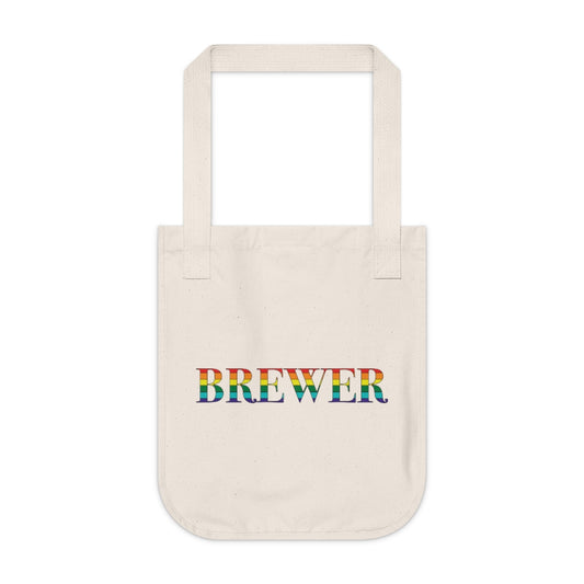 Brewer Rainbow Organic Canvas Tote Bag