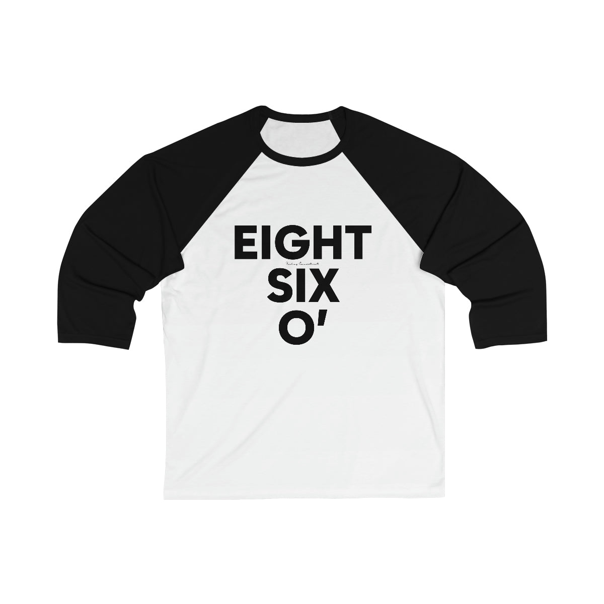 Eight Six O' Unisex 3\4 Sleeve Baseball Tee