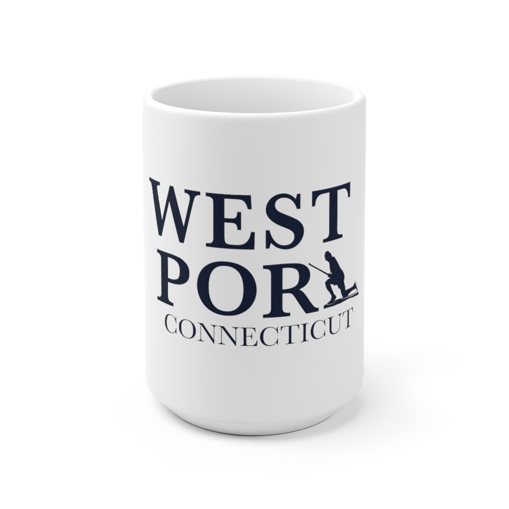 Westport Connecticut White Ceramic Mug