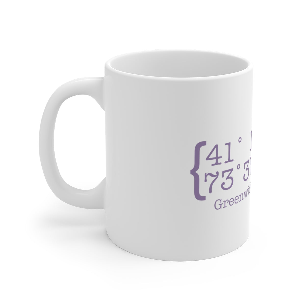 Greenwich Coordinates White Ceramic Mug