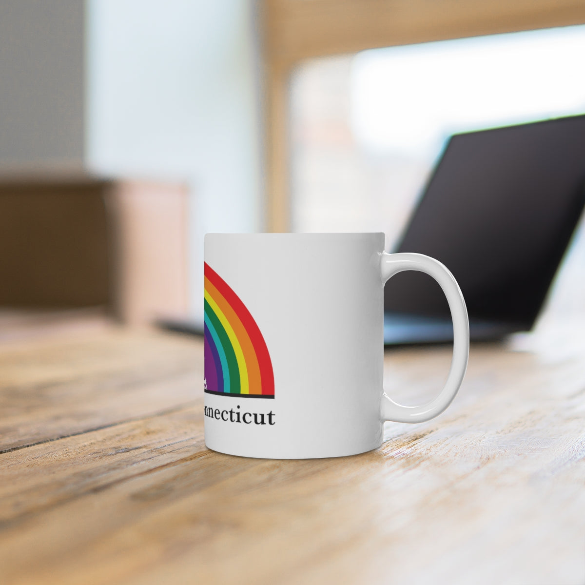 Minuteman Rainbow White Ceramic Mug