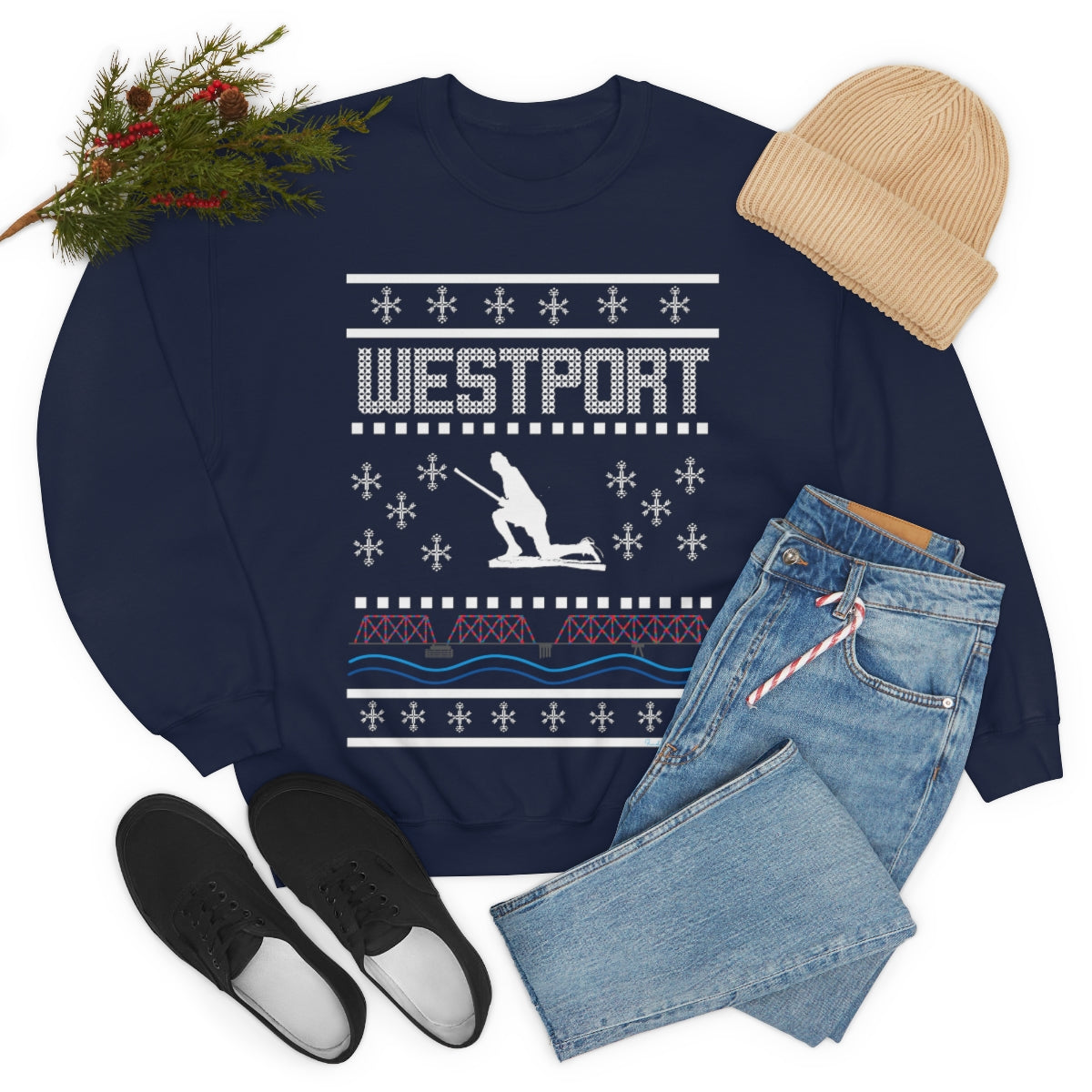 Westport Holiday Sweater Unisex Heavy Blend™ Crewneck Sweatshirt