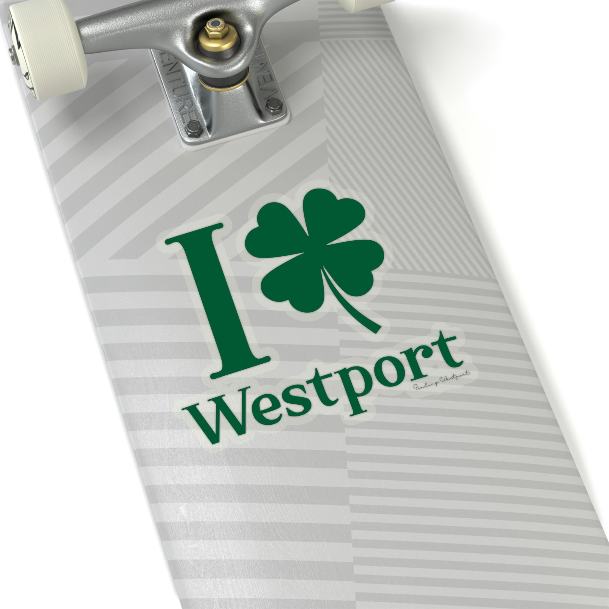 westport connecticut st patricks day stickers, i clover westport 