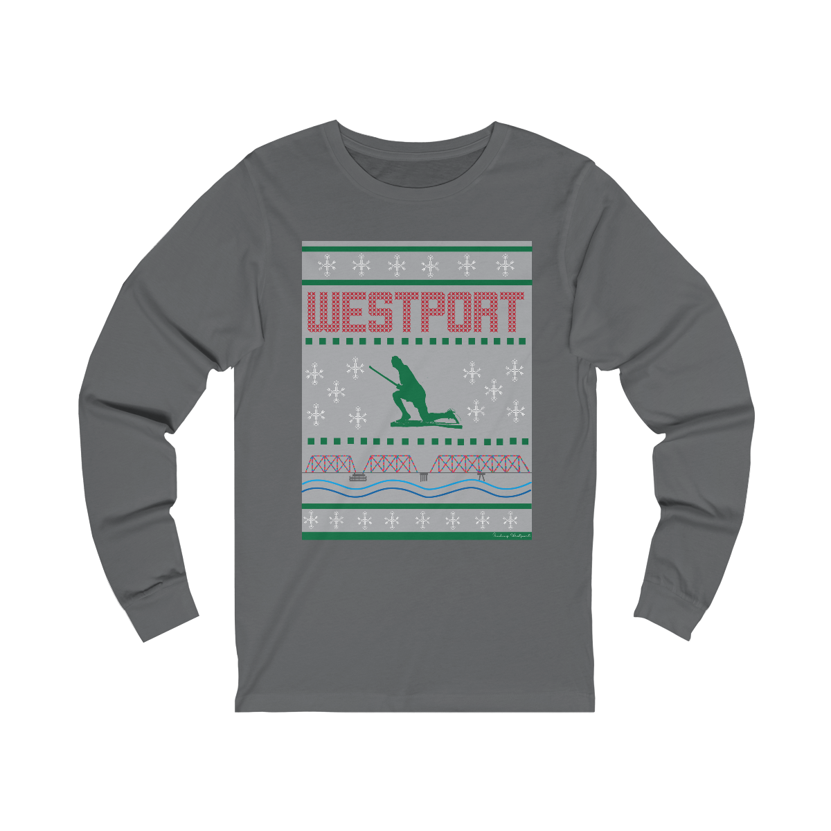 Westport Ugly Holiday Green / Red  Unisex Jersey Long Sleeve Tee