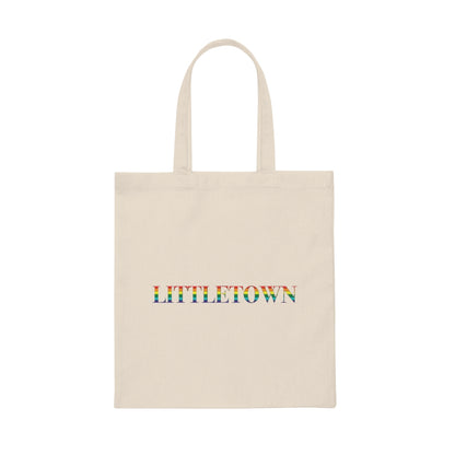 Littletown Rainbow Canvas Tote Bag