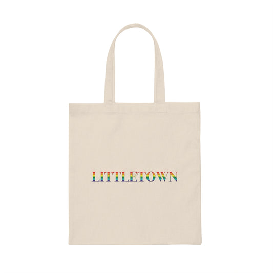 Littletown Rainbow Canvas Tote Bag