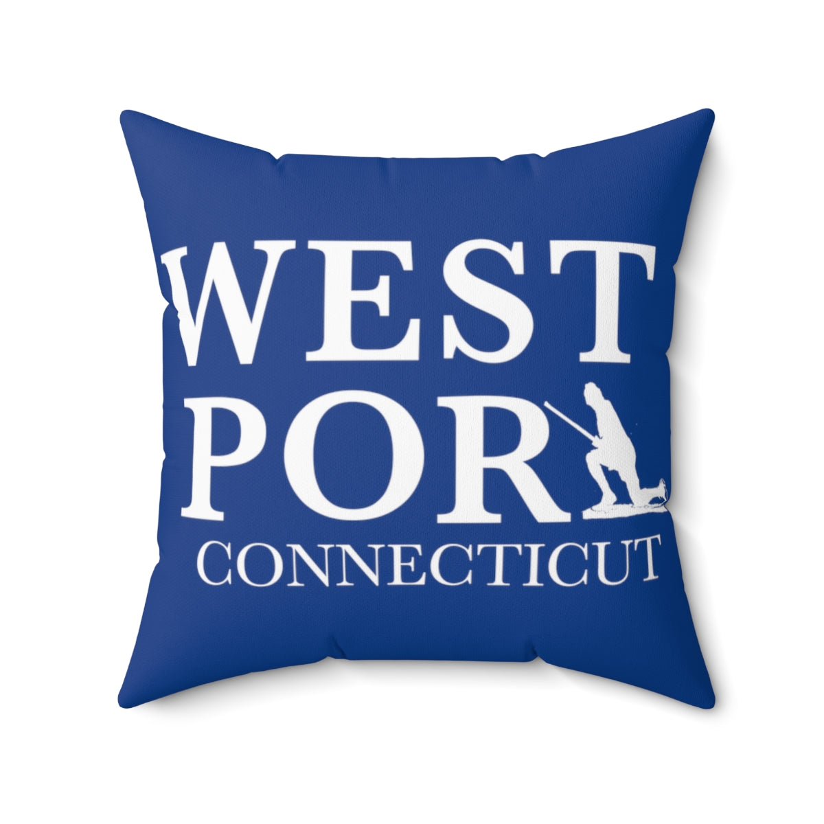 Westport Connecticut Spun Polyester Square Pillow 