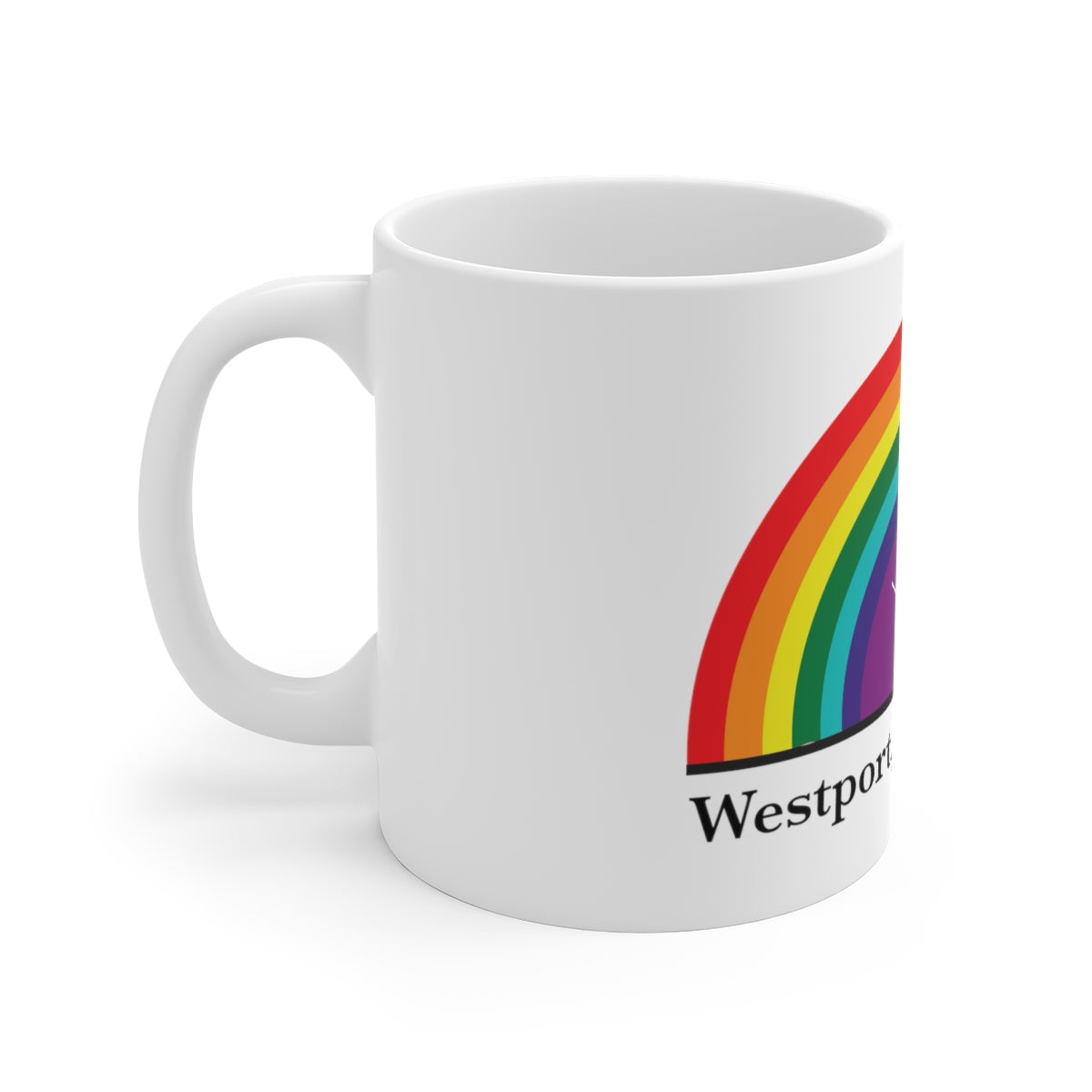 Minuteman Rainbow White Ceramic Mug