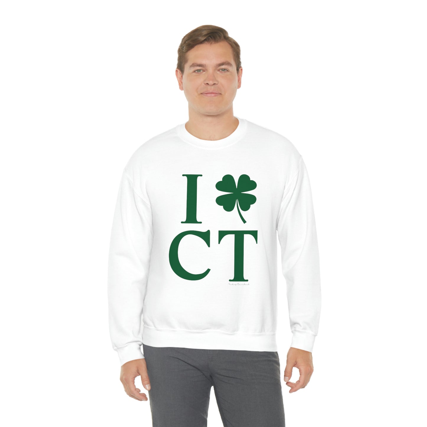 I Clover CT (Green) Unisex Heavy Blend™ Crewneck Sweatshirt