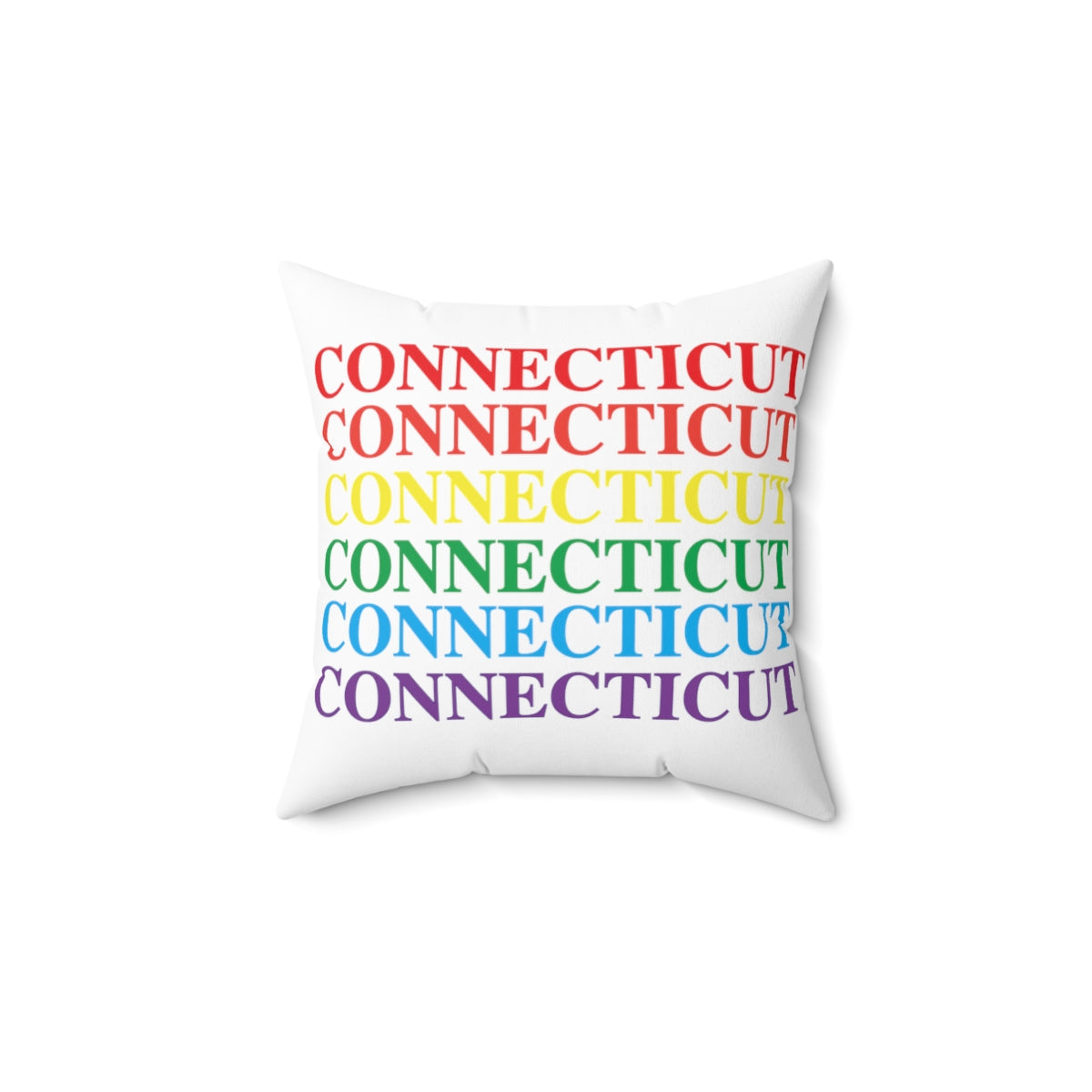 Connecticut Pride Spun Polyester Square Pillow