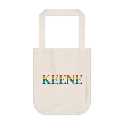 Keene Rainbow Organic Canvas Tote Bag