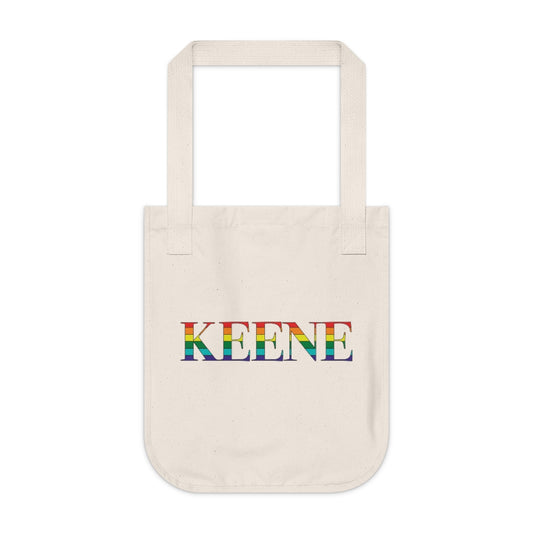 Keene Rainbow Organic Canvas Tote Bag