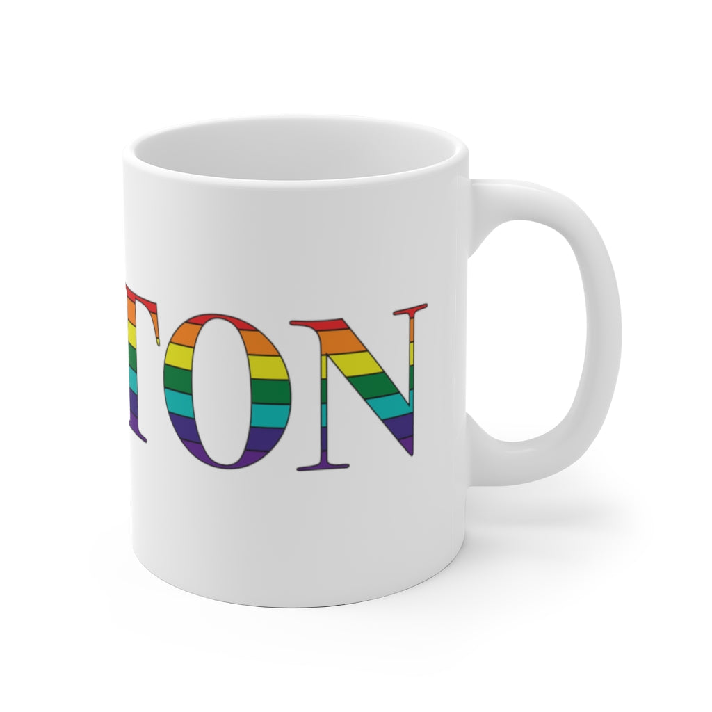 Weston Rainbow White Ceramic Mug