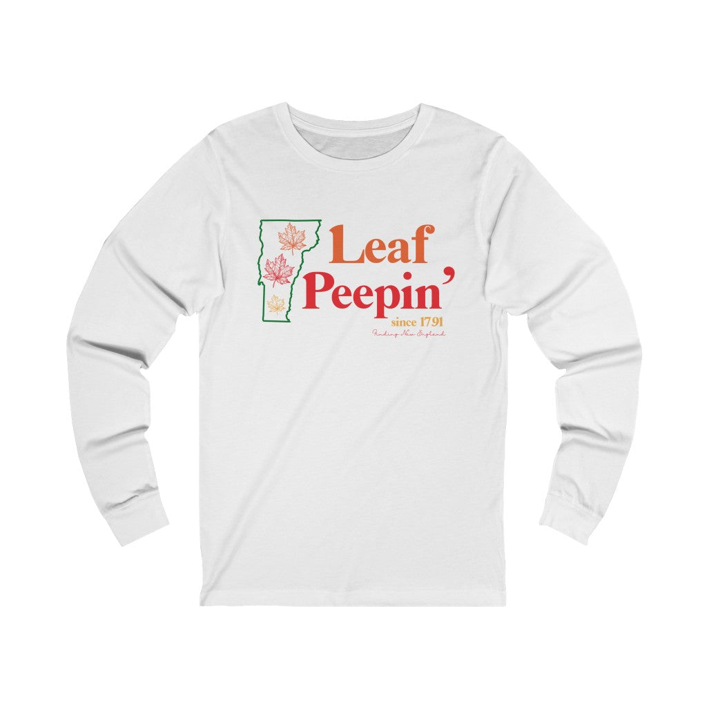 Leaf Peepin' Vermont Unisex Jersey Long Sleeve Tee