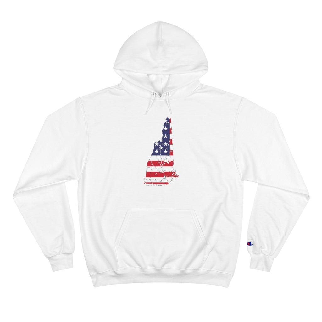 New Hampshire American flag hoodie, tee shirts, shirts, apparel, sweatshirts, mugs and gifts. Proceeds go to help build Finding Connecticut and the Finding New England Brand • New Hampshire apparel 