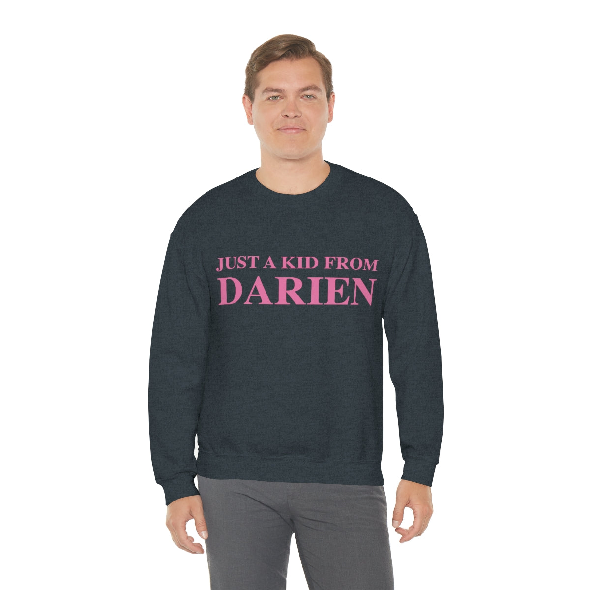 Just a kid from Darien Unisex Heavy Blend™ Crewneck Sweatshirt