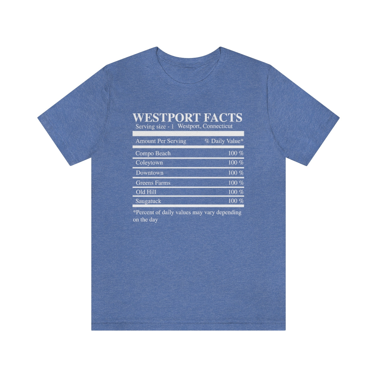 Westport Facts Unisex Jersey Short Sleeve Tee