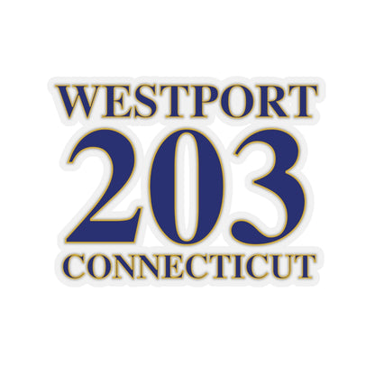 Westport 203 Connecticut Kiss-Cut Stickers 