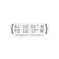 Bridgeport Coordinates Kiss-Cut Stickers