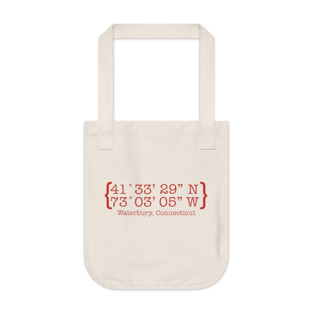 Waterbury Coordinates Organic Canvas Tote Bag