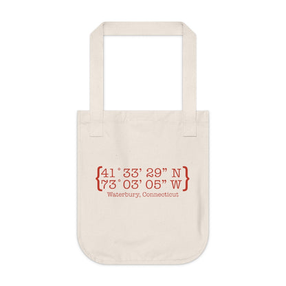 Waterbury Coordinates Organic Canvas Tote Bag