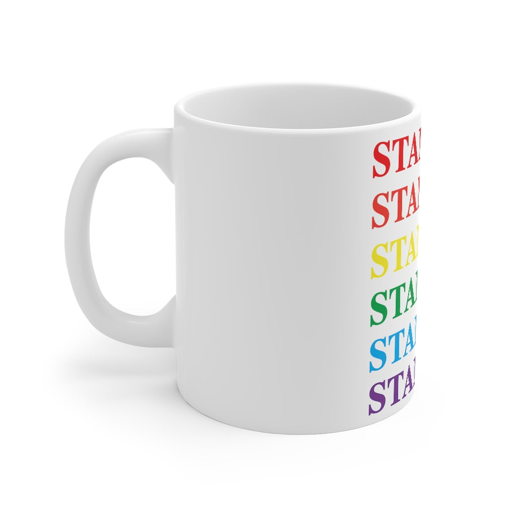 Do you have Stamford Pride?  Stamford, Connecticut apparel and gifts including mugs including LGBTQ inspired mugs