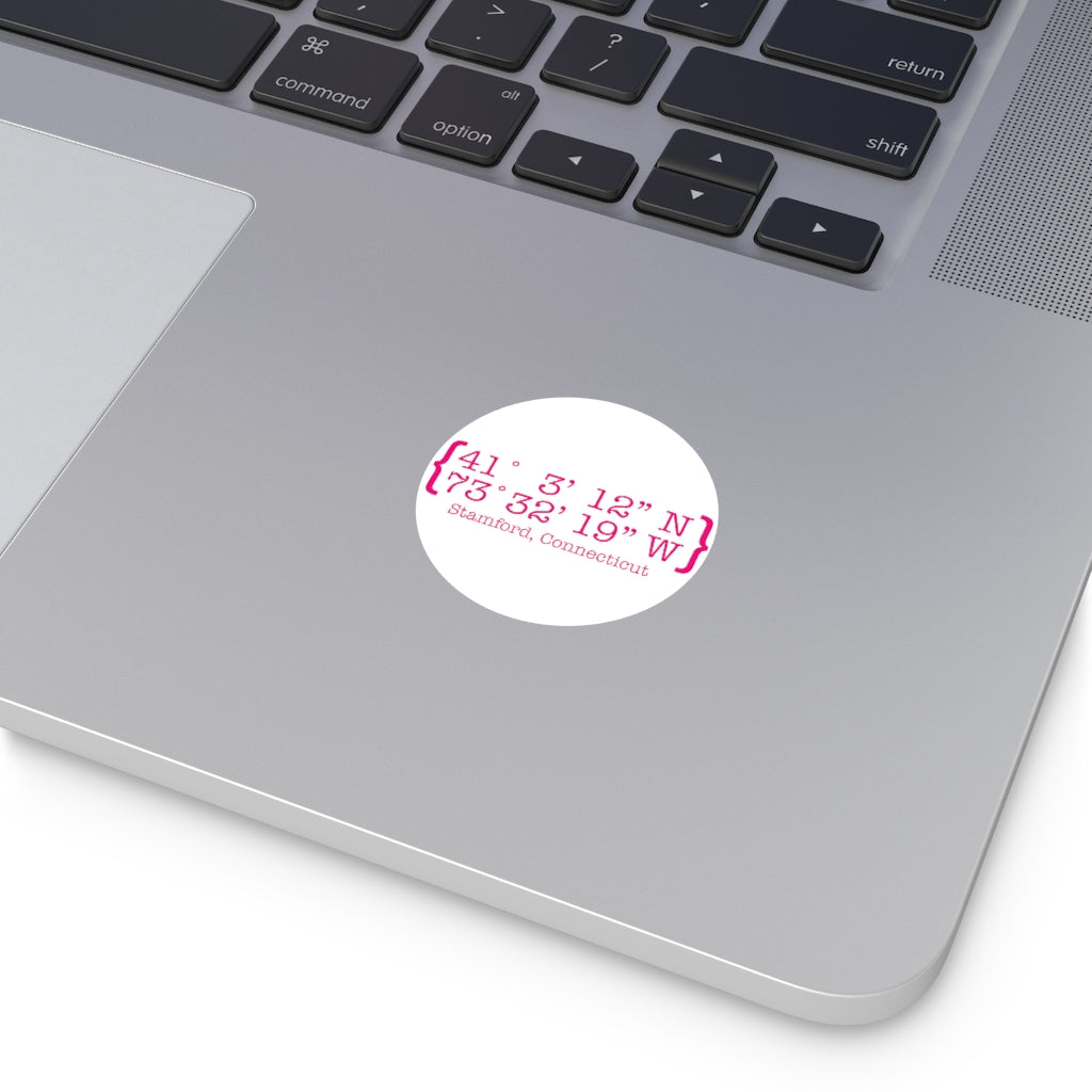 Stamford Coordinates Round Vinyl Stickers