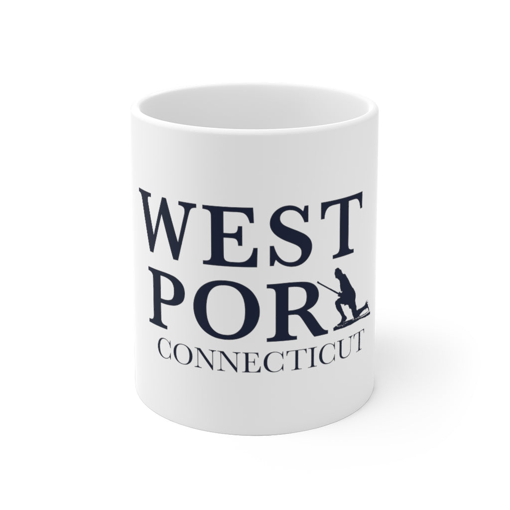 Westport Connecticut White Ceramic Mug